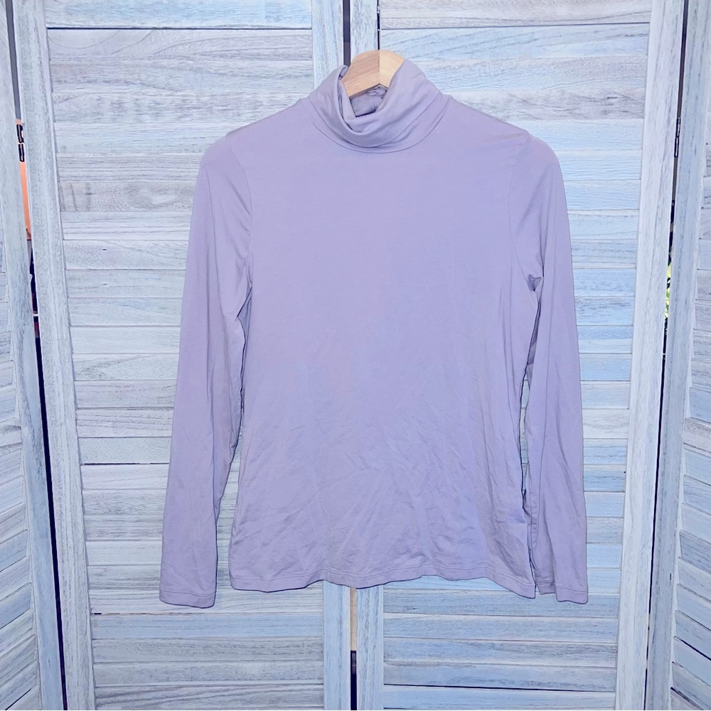 NWOT Lands End S Tencel Turtleneck Lilac
